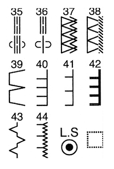 Points de couture 35 à 44